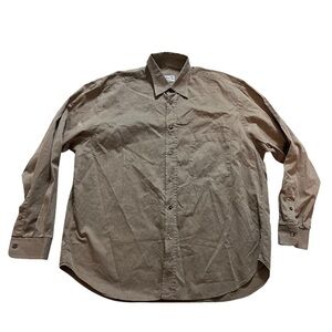 Brioni Mens Brown Cotton Button Down Shirt- Size XL- Made In Italy